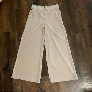 Max Studio Wide Crop Pull On Pants Tan S